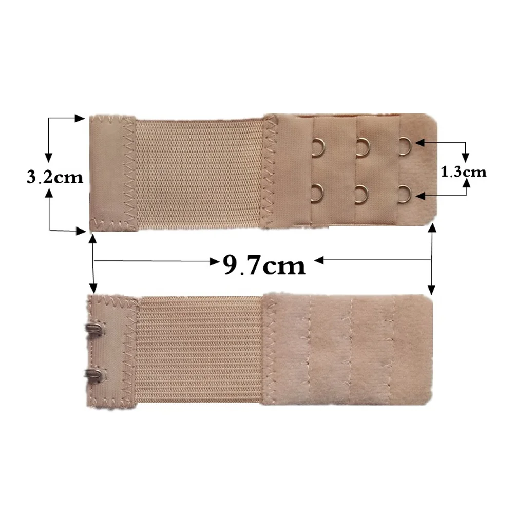 Новинка, 2 крючка, удлинитель для бюстгальтера для женщин, эластичный удлинитель для бюстгальтера, ремень, зажим для крючка, расширитель, Регулируемая пряжка для ремня, нижнее белье - Цвет: Хаки