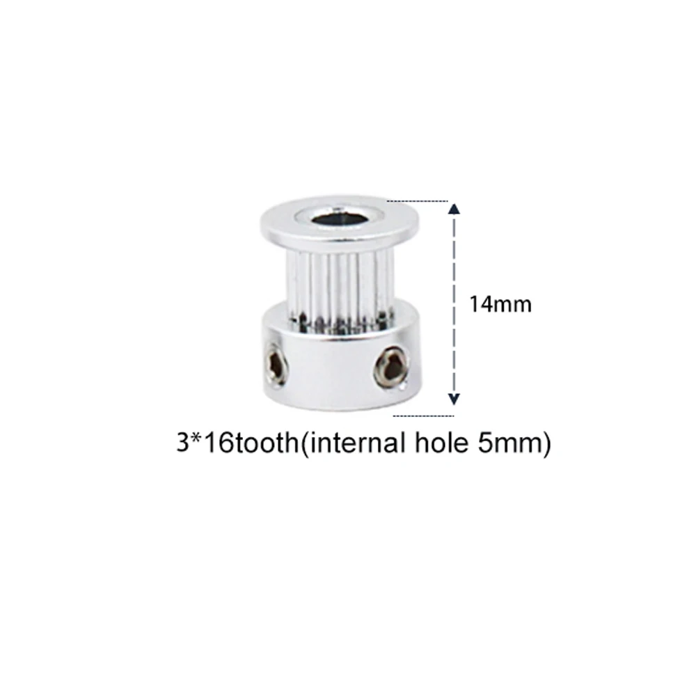 Gt2 зубчатый шкив 6 мм пропускная способность gt2 16 Зуб 20 зубчатый шкив детали 3d принтера - Цвет: ID5mm ht14mm 16tooth