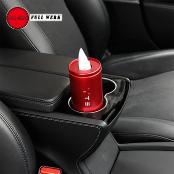 

1 piece Aluminum Alloy Car Cylinder Tissue Box Case Tube Cup Holder for Tesla Model S X 3 Interior Accessories
