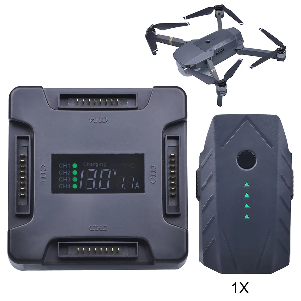 

Tectra 1PC High Power Intelligent Polymer Flight Battery pack with 4-in-1 Smart Charging Hub for DJI Mavic Pro Quadcopter 4K HD
