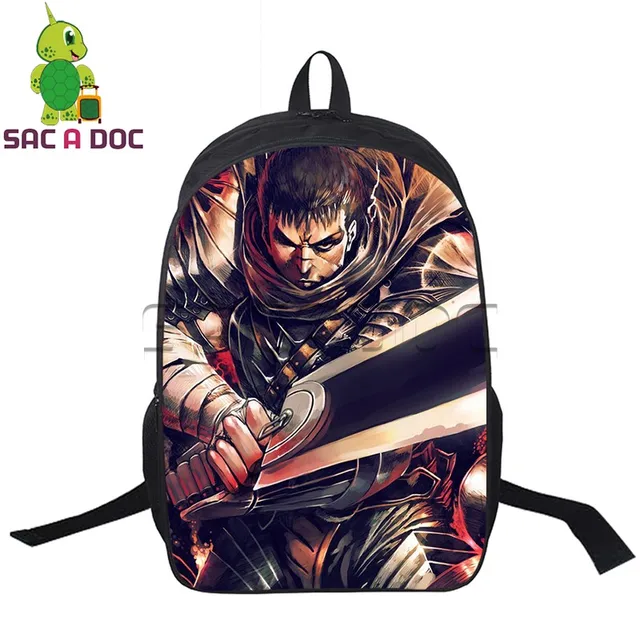 Anime Berserk Backpack Young Men Women Daily Guts Printing Anime Berserk Backpack Young Men Women Daily Guts Printing School Bags For Agers S Boys