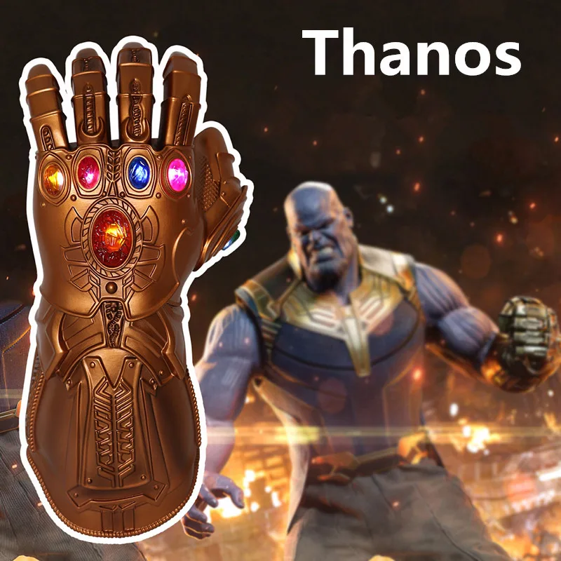 

The Avengers Thanos Infinity Gauntlet Gloves Cosplay Kids Adult Party Latex Avengers Mask Infinity War LED Gloves XMAS Costume