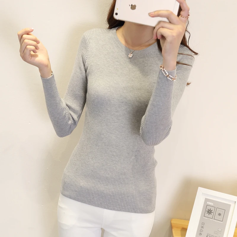 Spring Autumn Women Sweaters and Pullovers O Neck Long Sleeve Knitting Maglioni Donna Trui Blusas de inverno feminina