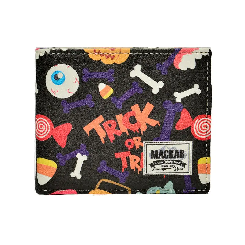 

MACKAR Genuine Leather Children Purse Wallet 2017 Brand Cute Mini Wallets Fish Bones Graphic Coin Pocket Bags