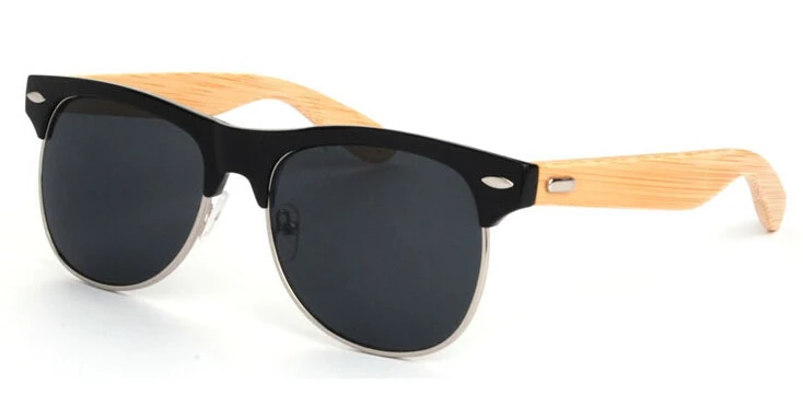 BerWer модные бамбуковые очки для мужчин солнцезащитные очки в деревянной оправе женщин брендовая Дизайнерская обувь оригинальные деревянные очки Óculos de sol masculino - Цвет линз: C1