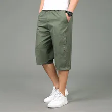 Стильный Для мужчин шорты больших размеров плюс Размеры Повседневное по колено мульти-застежка-молния с несколькими карманами, встроенный проводной сплошной стиль сафари грузовой Pants3.19