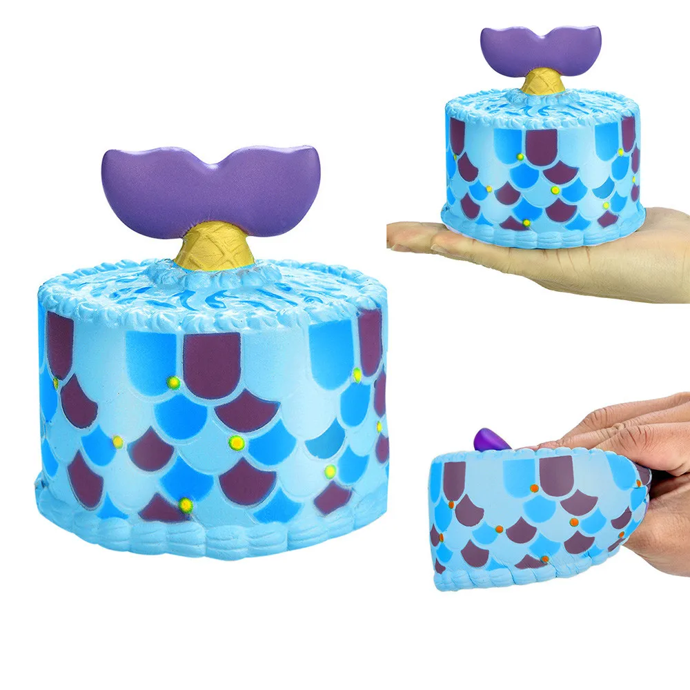 yyyyuki Squishy toy Dolphin Cake Scented Charm Slow Rising Squeeze Stress Reliever Toy sept 25