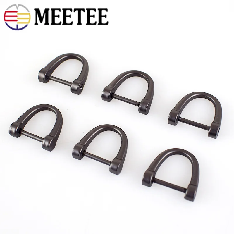 Meetee 6 шт. 17 мм металлический ключ D кольцо Пряжка подковы DIY сумки для одежды