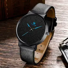 Роскошные брендовые деловые часы для мужчин модный кожаный браслет из нержавеющей стали Кварцевые наручные часы минимализм черные часы