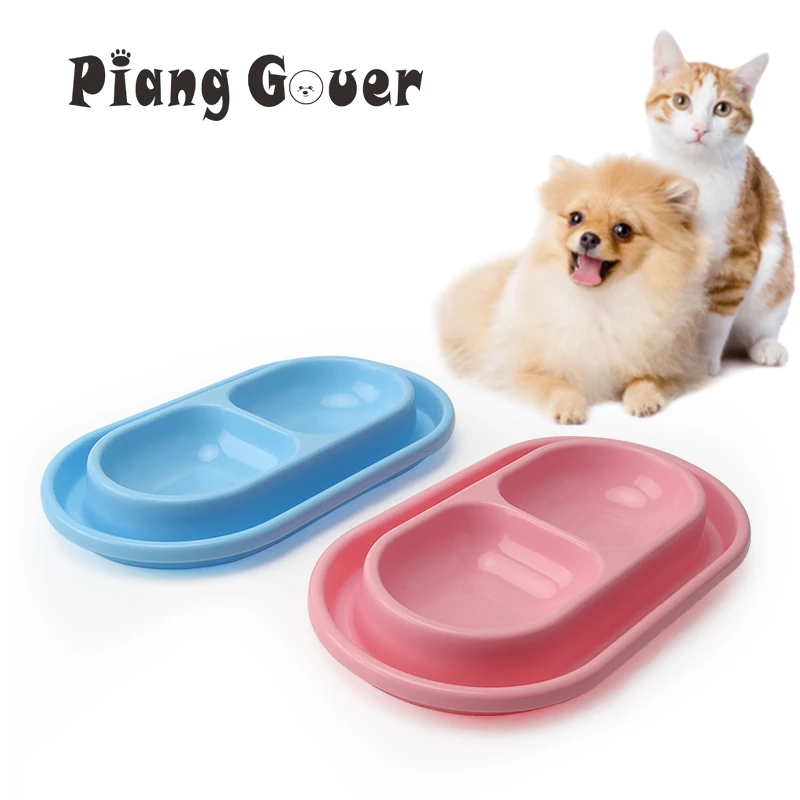 plastic double dog bowl