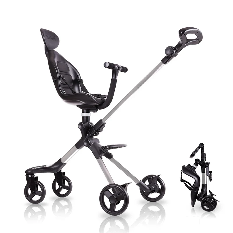 

Dsland Doux bebe INBB finfin stok scooter baby stroller 2 side high luxury umbrella pram Trike super stable easy shopping tool