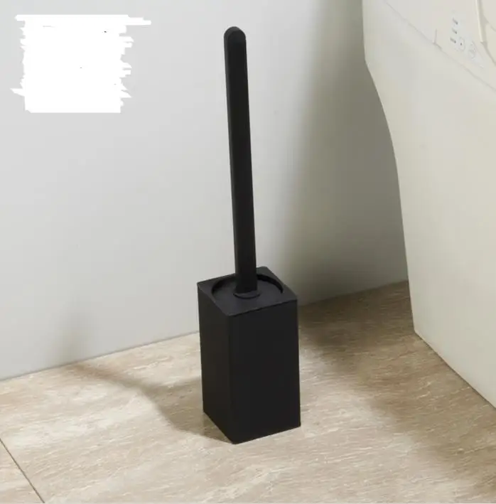 

Bathroom Accessory Wall Mounted Square Black Toilet Brush Hanger