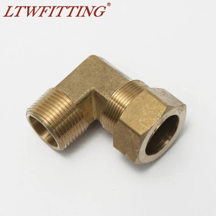 LTWFITTING 7/8 &quotOD x 3/4&quot Мужской NPT 90 Deg компрессионный локоть латунный Компрессионный