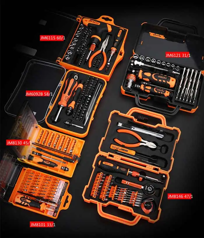 

Newest jakemy 8 sets hand tools set Multifunctional screwdriver set pilers for iPhone sumsung computer camera home repair