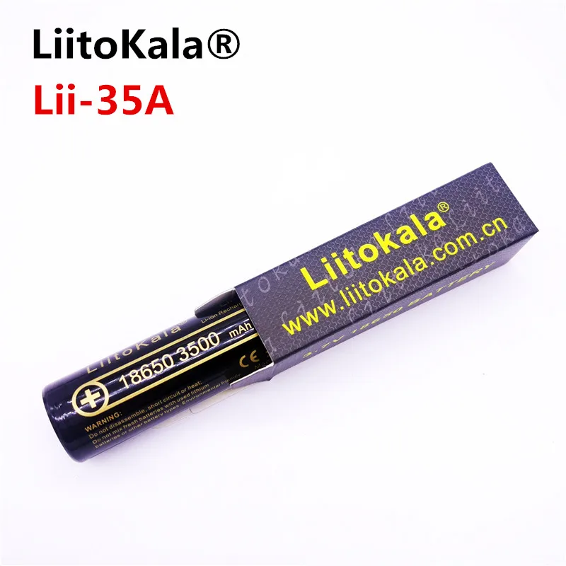 4 шт. оригинальные LiitoKala Lii-35A 3,7 V 3500mAh NCR18650 10A разрядные аккумуляторные батареи для Sanyo 18650 батареи/БПЛА