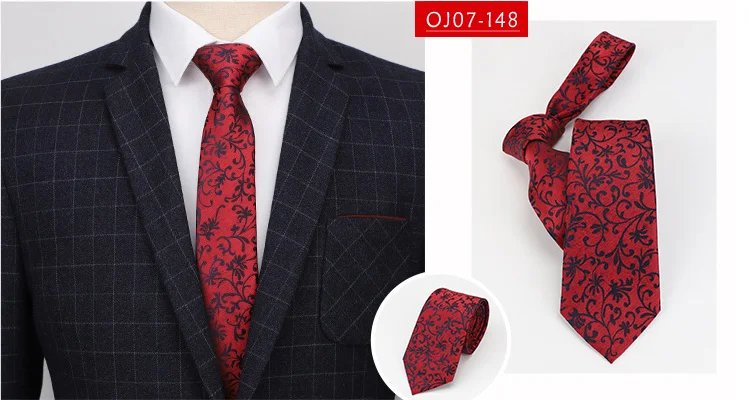 Фабрика 7 см Классические мужские галстуки полиэстер Шелковый Цветочный Пейсли формальный жених свадебный бизнес галстук шейный галстук аксессуары