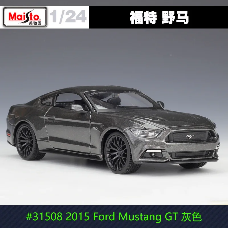 MAISTO 1/24 масштаб США Ford Mustang уличный гонщик литой металлический автомобиль модель игрушки для коллекции, подарок, дети - Цвет: 2015 Ford Mustang A