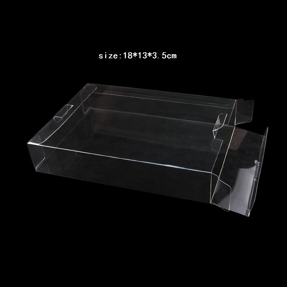 

FZQWEG 10 PCS Clear transparent for SNES N64 Game Box CIB games plastic PET Protectors for Nintendo game boxes