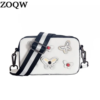 

ZOQW 2018 Summer Fashion Women Messenger Bags Solid Butterfly Small Shoulder Bag Female PU Leather Crossbody Bags bolsas WYQ644