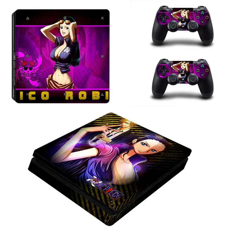 Аниме one piece Play station 4 тонкие наклейки PS4 Slim Skin для Sony Playstation4 Slim PS 4 Slim консоль и контроллер Skins