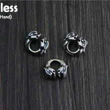 Uglyless S 925 стерлингового серебра звери фурнитура для бусин ювелирные изделия DIY ручной работы этнические круглые Распорки бусины животная фурнитура Bijoux