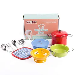 11 шт. красочный комплект кухонных игрушек посуда кухонная утварь посуда для еды мини-моделирование детская посуда ролевые игры игрушки