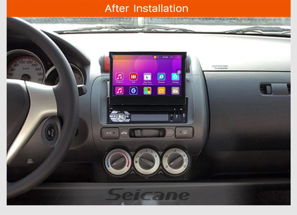 Best Seicane Android 6.0 7inch 1Din Car Stereo Audio CD DVD Player Radio HD Tochscreen GPS Navigation System 5