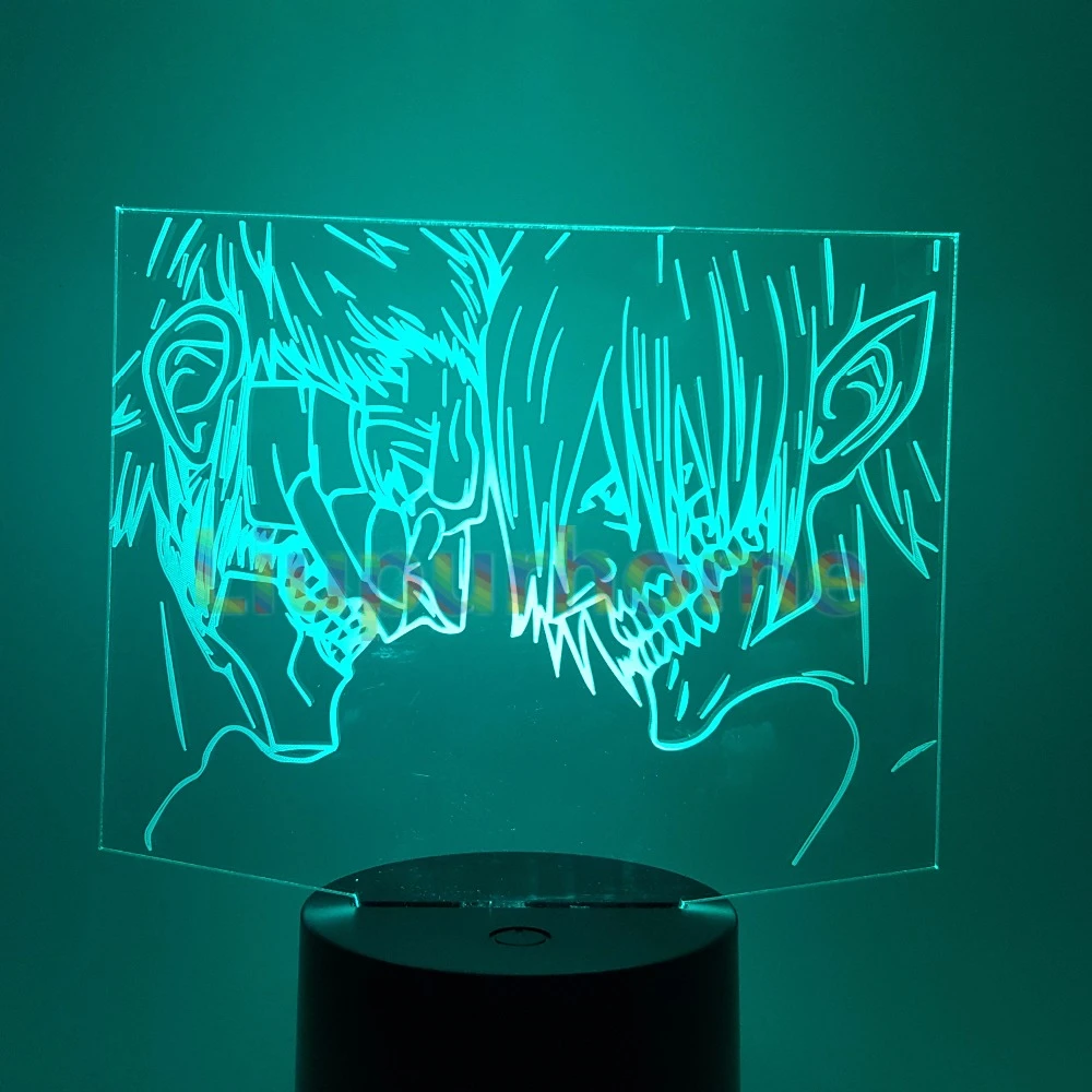 Attack on Titan Eren 3D Novelty LED Nightlight Shingeki no Kyojin Home  Decor Table Lamp 3D Visual 7 color Night Light 3D47|LED Night Lights| -  AliExpress