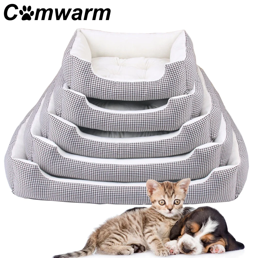Comwarm кровати для больших собак берберский флис теплый Питомник Плюшевые плед