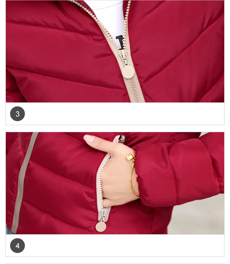 Зимняя женская куртка-пуховик короткий тонкий хлопок мягкий базовый топ женский с капюшоном Пальто Верхняя одежда парка Feminina