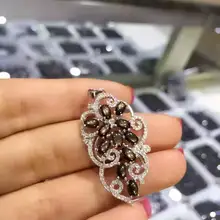 Естественный звездный свет Сапфировая подвеска 925 серебро натуральный драгоценный камень кулон ожерелье Модные Элегантные листья женские ювелирные изделия