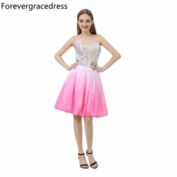 

Forevergracedress Sexy Short Prom Dress New Arrival Sweetheart Sleeveless Crystals Homecoming Party Gown Plus Size Custom Made