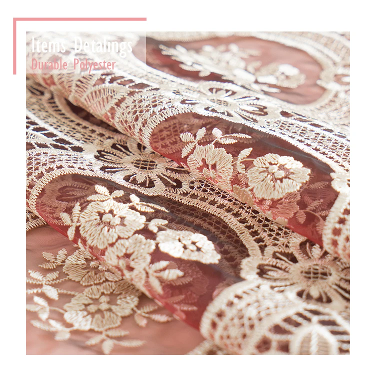 burgundy organza table runner (5)