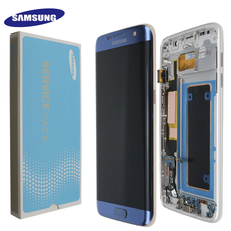 

SUPER AMOLED 5.5''display with frame for SAMSUNG Galaxy s7 edge G935F LCD Display Screen Digitizer Assembly+Service package
