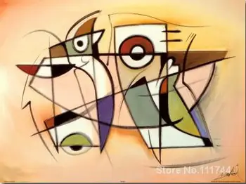 

Image to canvas city dynamics alfred gockel abstract oil painting hand painted for home decor