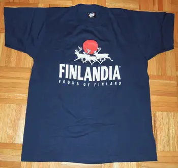 

Finlandia Vodka T Shirt Finland Screen Stars Single Stitch Large Vintage 80s 90s