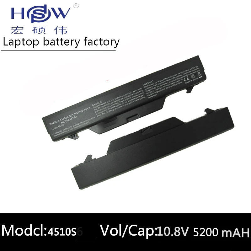 

HSW New laptop battery for hp ProBook 4510s 4515s 4710s 4720s 535753-001 535808-001 HSTNN-IB89 HSTNN-1B1D HSTNN-OB89 HSTNN-W79C7
