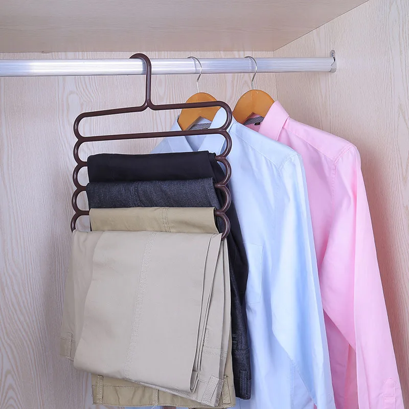 

5 layers S Shape MultiFunctional Clothes Hangers Pants Storage Hangers 1PC Cloth Rack Multilayer Storage Cloth Hanger home decor