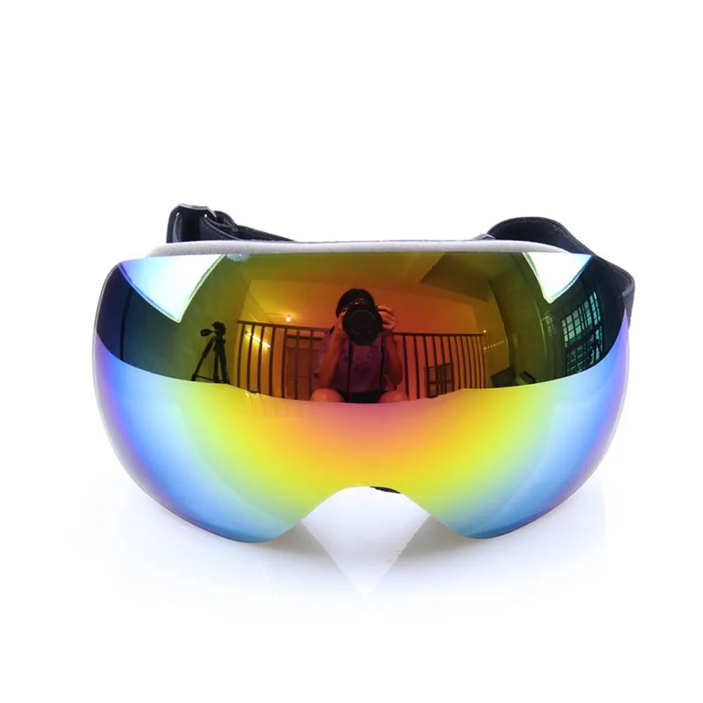 Двухслойные противотуманные лыжные очки UV400, женские очки для мотокросса, сноуборда, мужские профессиональные лыжные зеркальные очки