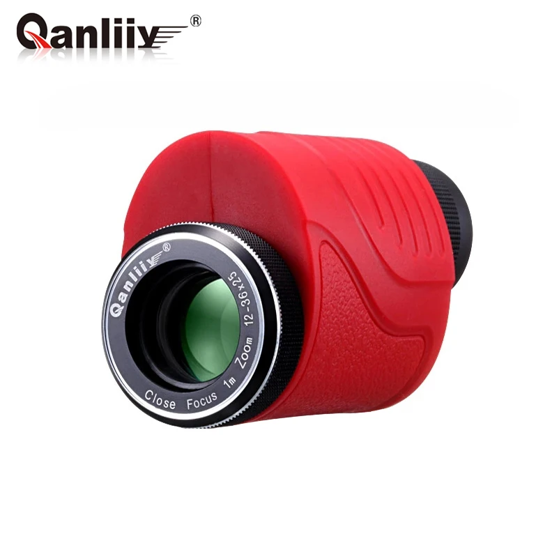 Qanliiy 12-36x25 Dv Стиль Двойной фокус высокой мощности монокуляр телескоп Hd дневного видения оптический зум масштабируемый Телескопический 4000 м