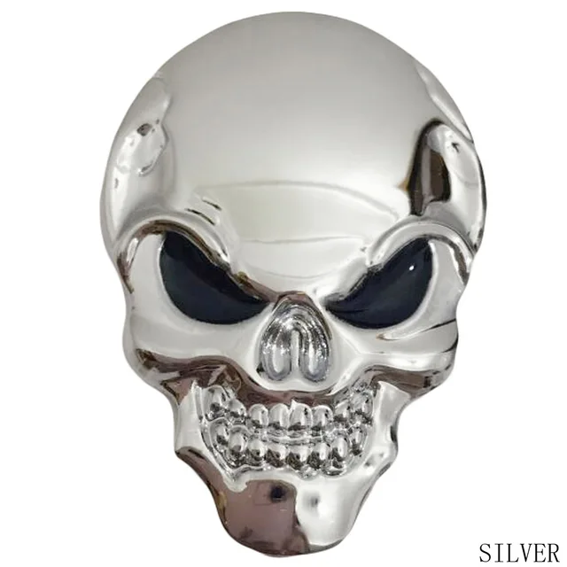 2017 3D Metal Skull Car Sticker Logo Emblem Badge Decals Car Styling