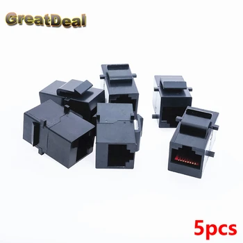 

5pcs Cat5 Cat5e RJ45 Connector Plug Socket RJ45 Network Cable Blank Panel Patch RJ45 Extender Plug Joiner Coupler Adapter HY445