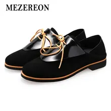 MEZEREON/Женская обувь на плоской подошве; обувь из натуральной кожи; женская обувь на плоской подошве; сезон весна-осень; женская обувь на плоской подошве с круглым носком; Новинка года