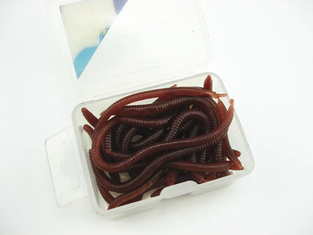 3box*Fishing Artifical Red Worm Lures Soft Bait Carp Fishing Earthworm Artificial Tackle | Спорт и развлечения