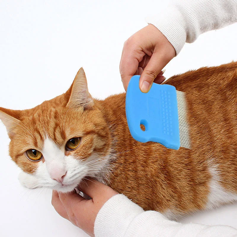 Fine Toothed Pet Flea Comb Steel Brush Cat Dog Grooming Combs for Dog