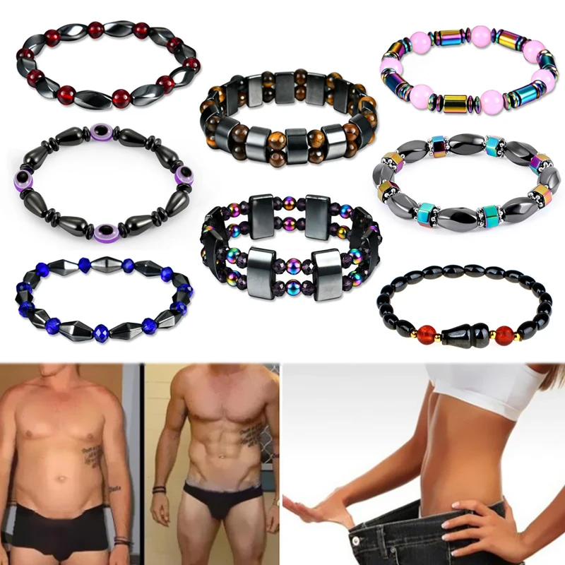 

Magnet bracelet stimulates acupuncture points to lose weight health biomagnetic therapy bracelet weight loss 2019 fashion chain
