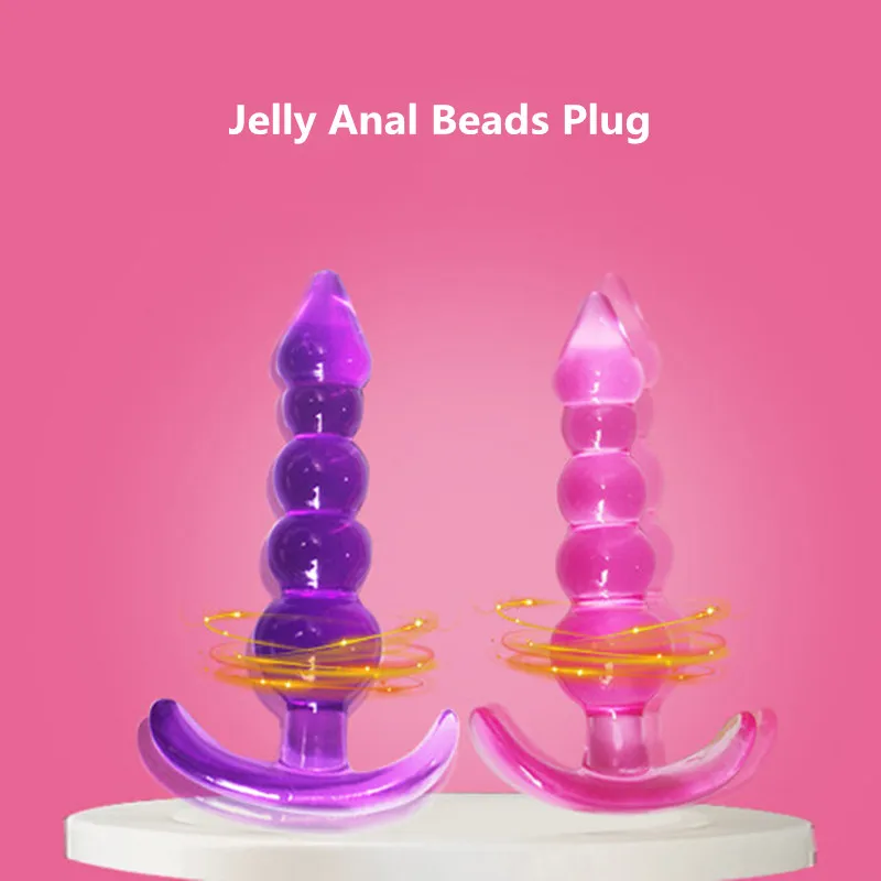 Anal Beads Silicone Butt Plug G Spot Vagina Stimulator Prostate Massage Adult Erotic Anal Sex Toys for Women Men Gay Masturbator (2)