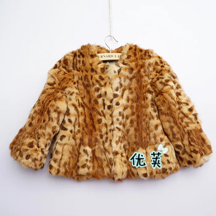 Popular New Fashion Girl's fur jacket coat,Children fur coat round neck