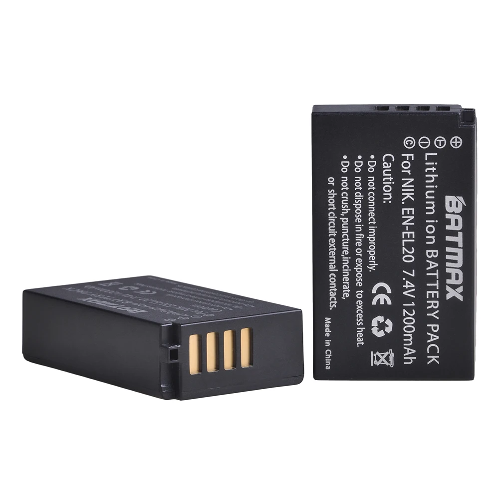 Billige 2Pcs EN EL20 EN EL20 EN EL20a Batterie + LCD Dual USB Ladegerät Typ C Port für Nikon Coolpix P1000 nikon1 J1, j2, J3 Nikon1 AW1