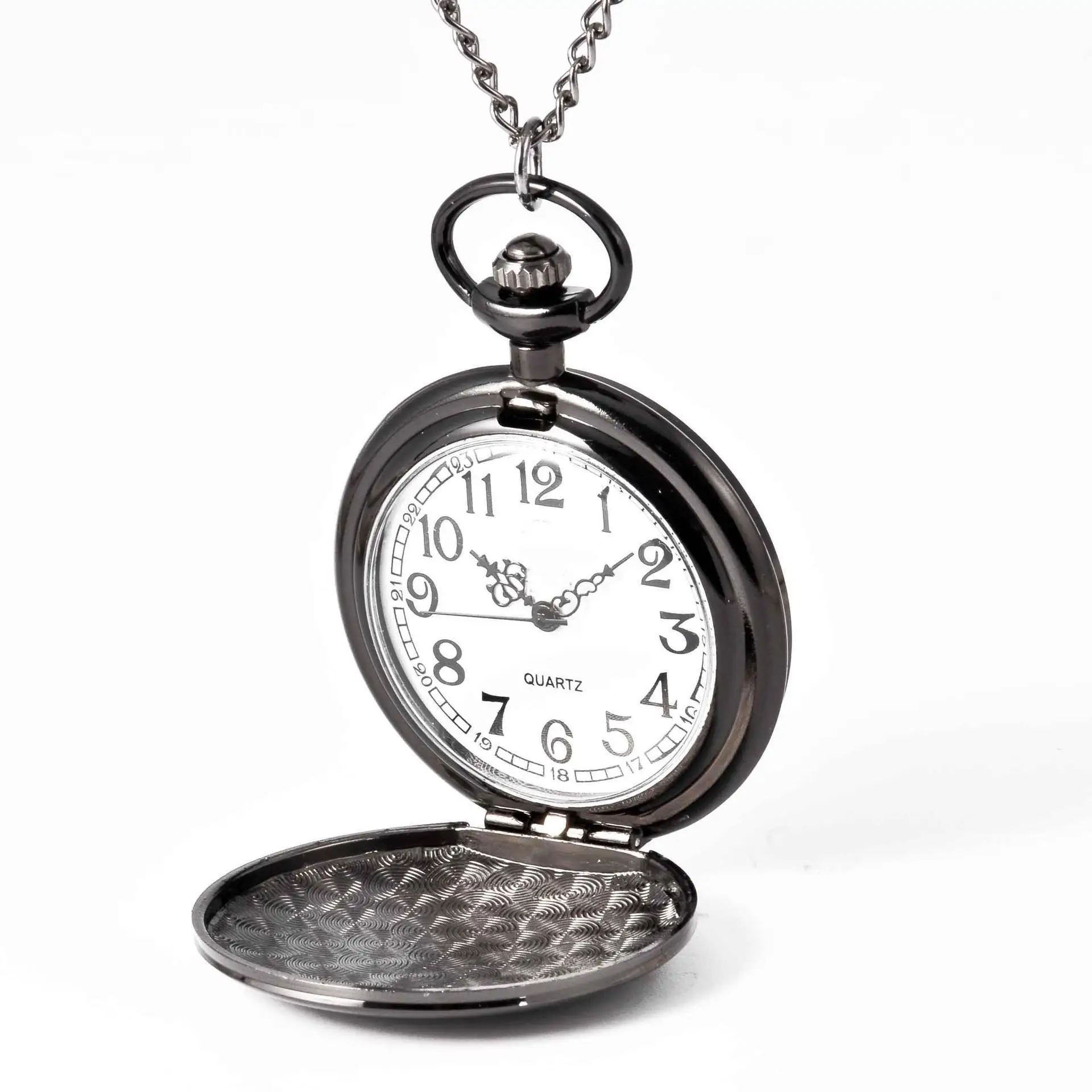 "To My Boyfriend" Ретро бронзовые винтажные карманные часы ожерелье цепь Кулон Черный Античный стимпанк Мужские кварцевые часы